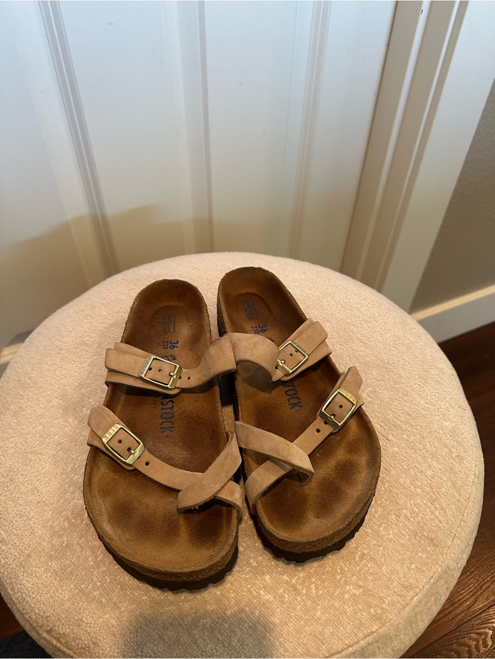 Birkenstock Mayari Suede Double-Strap Slide Sandals